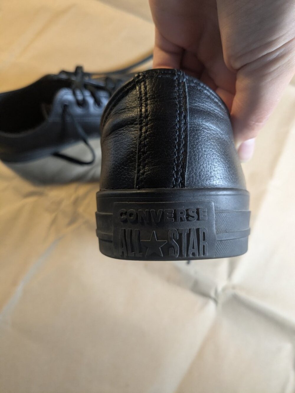 Converse Chuck Taylor All Star Low Black Mono Men's 11.5 Leather - Picture 9 of 16